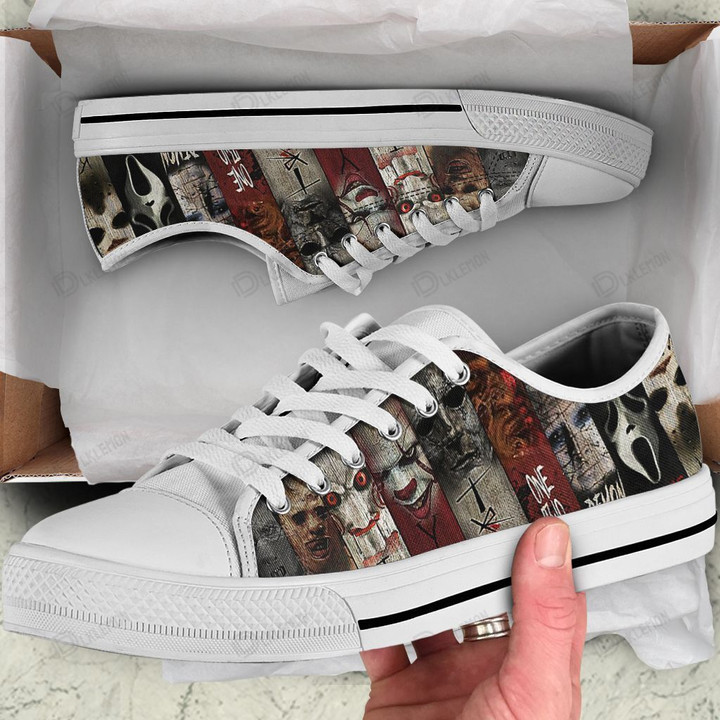 Horror Lover Low Top White Shoes