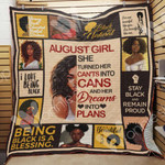 August Black Women She Turned Her Cants Into Cans Quilt Blanket Great Customized Gifts For Birthday Christmas Thanksgiving Perfect Gifts For Black Daughte Girlfriend Wife