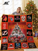 Bl Tampa Bay Buccaneers Christmas Tree Quilt Blanket