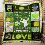 Life Is Always Better When Im Playing Tennis Quilt Blanket Great Customized Blanket Gifts For Birthday Christmas Thanksgiving