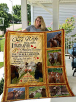 Personalized Cow To My Wife Quilt Blanket From Husband I Love You Forever And Always Great Customized Blanket Gifts For Birthday Christmas Thanksgiving