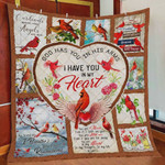 Cardinal Bird God Has You In His Arms I Have You In My Heart Quilt Blanket Great Customized Blanket Gifts For Birthday Christmas Thanksgiving