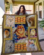 Pomeranian Painting Quilt Blanket Great Customized Blanket Gifts For Birthday Christmas Thanksgiving