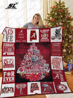 Bl Alabama Crimson Tide Christmas Tree Quilt Blanket