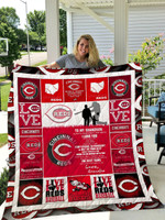 Cincinnati Reds - To My Grandson - Love Grandpa Quilt Blanket