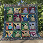 Colorful Raccoon Painting Quilt Blanket Great Customized Gifts For Birthday Christmas Thanksgiving Perfect Gifts For Raccoon Lover