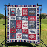 Im A Football Mom Just Like A Normal Mom Except Much Cooler Quilt Blanket Great Customized Blanket Gifts For Birthday Christmas Thanksgiving Mothers Day
