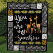 Giraffe You Are My Sunshine Quilt Blanket Great Customized Blanket Gifts For Birthday Christmas Thanksgiving