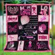 She Is Breast Cancer Warrior She Is Me Quilt Blanket Great Customized Blanket Gifts For Birthday Christmas Thanksgiving