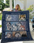 Alaskan Malamute Friends Quilt Blanket Great Customized Blanket Gifts For Birthday Christmas Thanksgiving