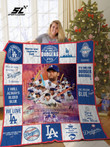 Los Angeles Dodgers Quilt Blanket Ver 17