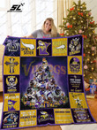 Bl Minnesota Vikings Christmas Tree Quilt Blanket