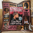 Black Women With Pink Hair I Am Dripping Melanin And Honey Quilt Blanket Great Customized Gifts For Birthday Christmas Thanksgiving Perfect Gifts For Black Daughter Girlfriend Wife