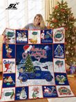 Bl Florida Gators Christmas Truck Quilt Blanket