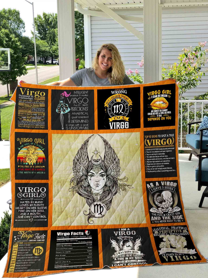 All About Virgo Quilt Blanket Great Customized Blanket Gifts For Birthday Christmas Thanksgiving