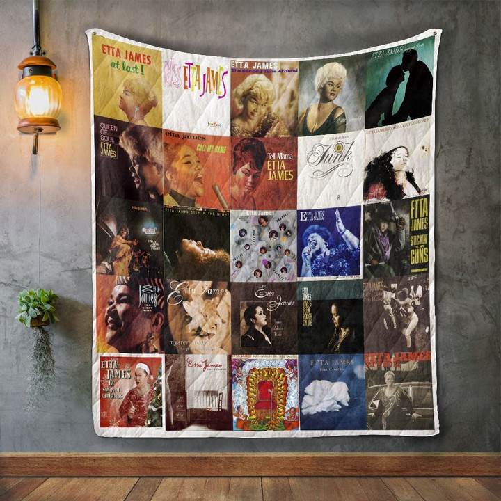 Etta James Album Covers Quilt Blanket