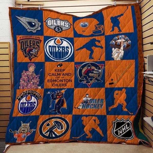Edmonton Oilers Quilt Blanket