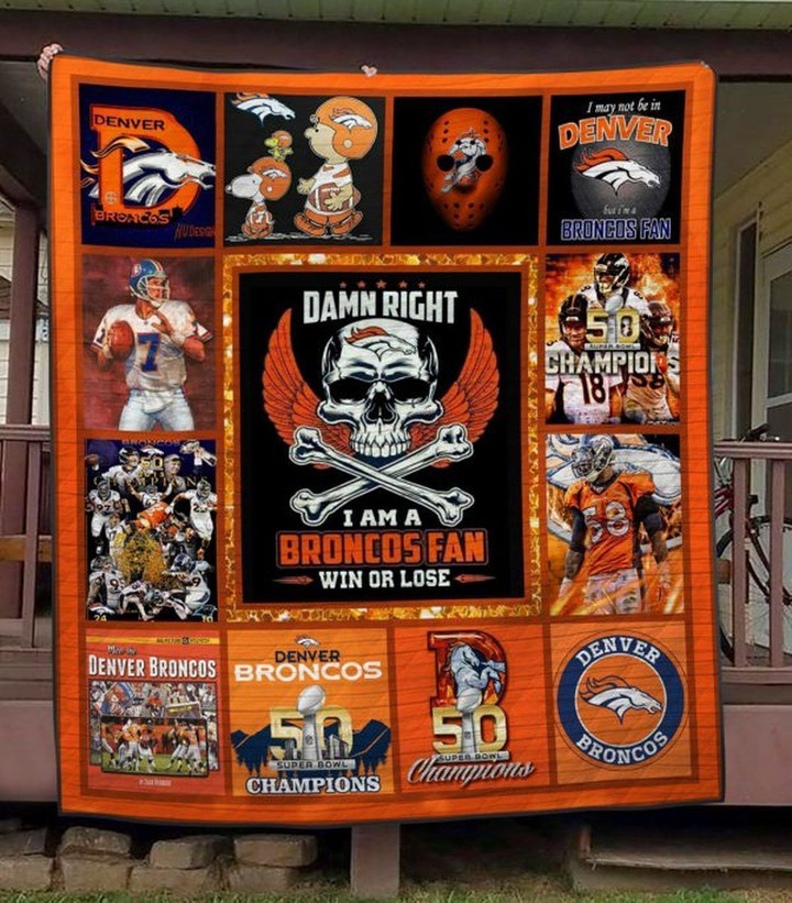 Denver Broncos Ver 11 All Season Plus Size Quilt Blanket