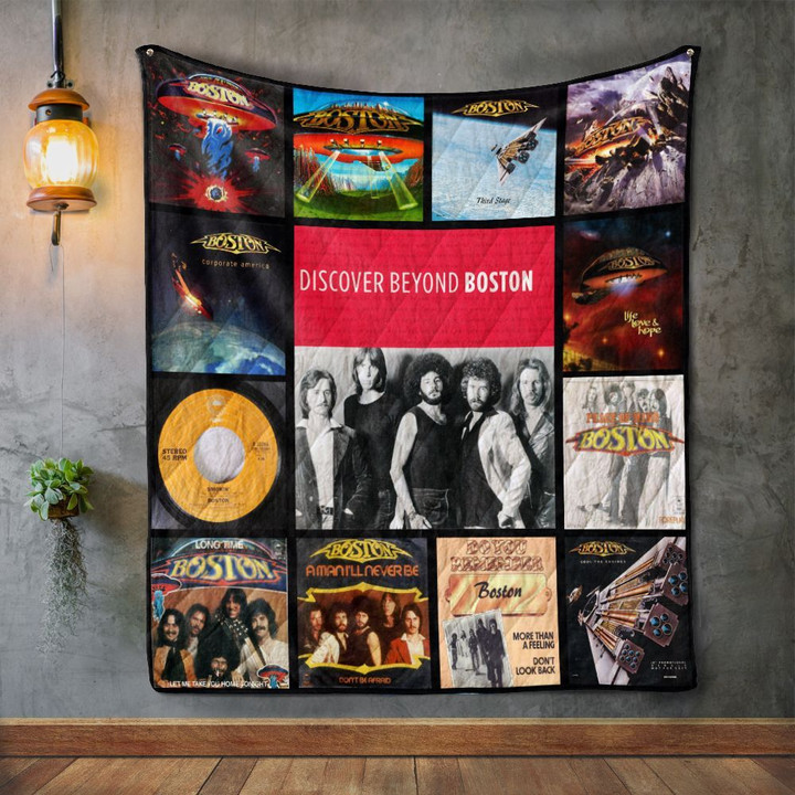 Boston Band Album Covers Quilt Blanket