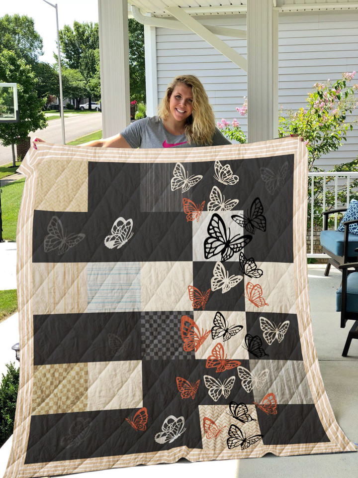 Butterfly Pattern Quilt Blanket Great Customized Gifts For Birthday Christmas Thanksgiving Perfect Gifts For Butterfly Lover