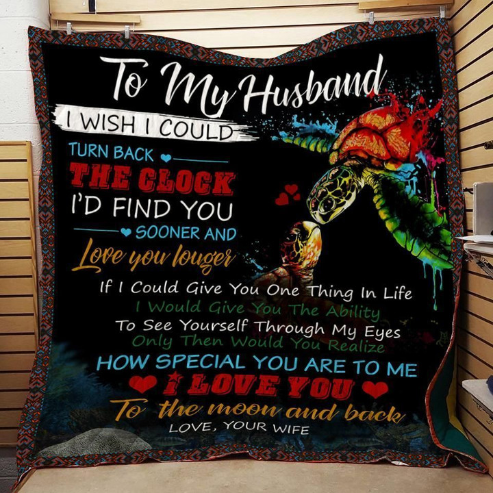 To My Husband I Wish I Could Quilt Blanket