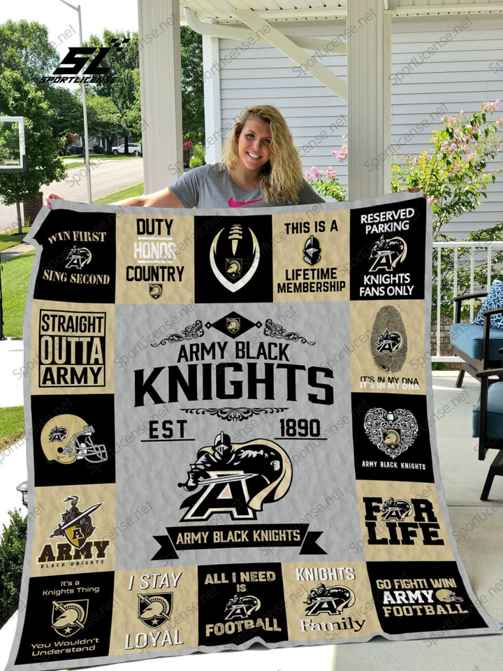Bl Army Black Knights Quilt Blanket 01
