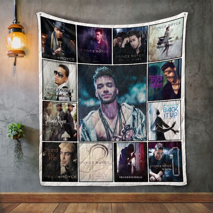 Prince Royce Album Covers Quilt Blanket