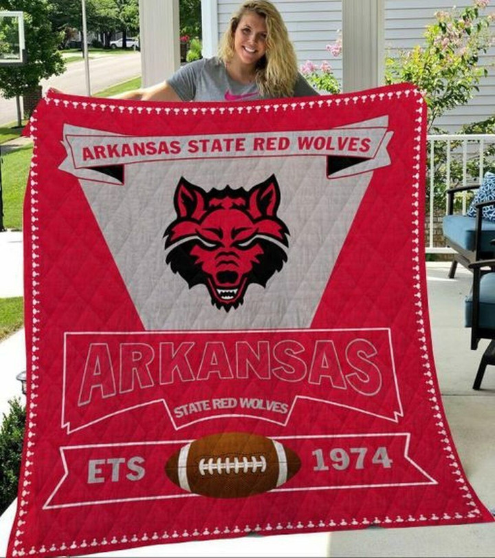 Ncaa Arkansas State Red Wolves Quilt Blanket 1464