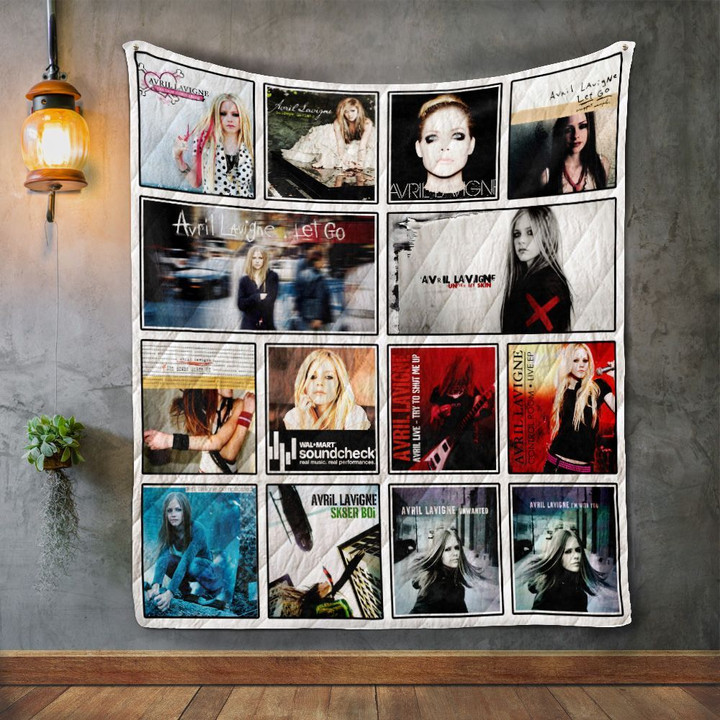 Avril Lavigne Album Covers Quilt Blanket