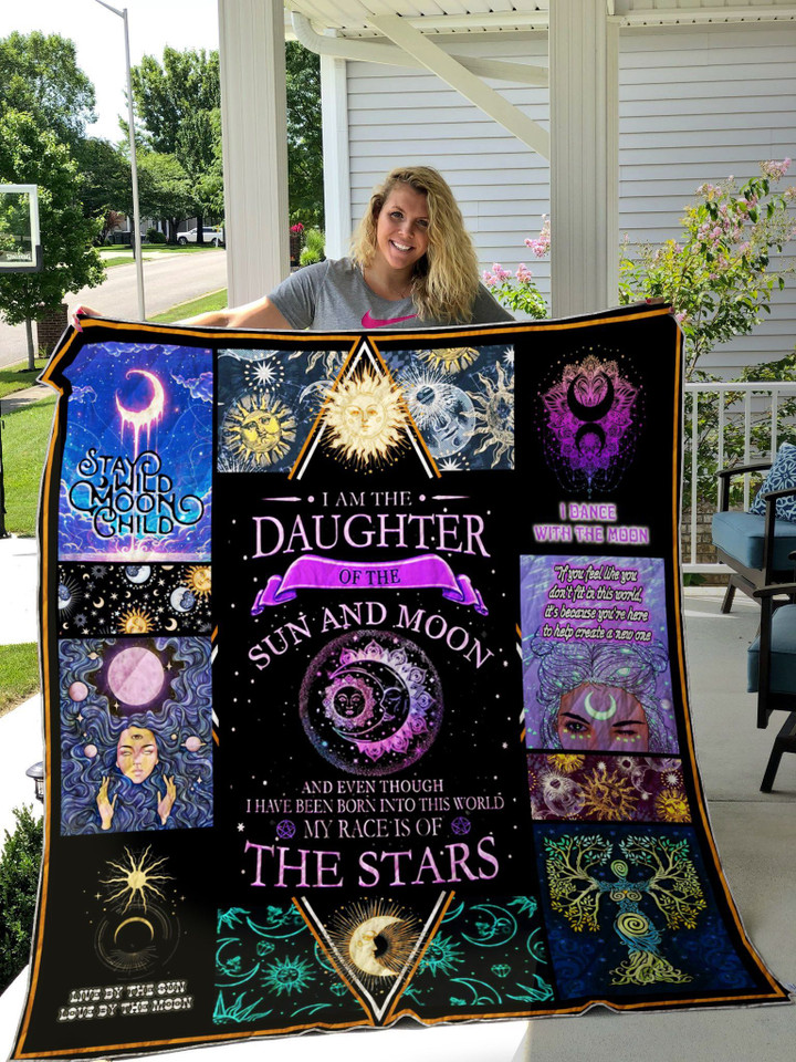 Daughter Of Sun And Moon Quilt Blanket