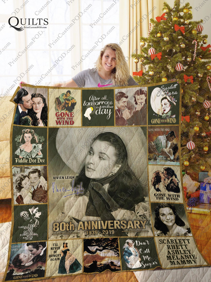 Mofi Gone With The Wind Christmas Quilt Blanket