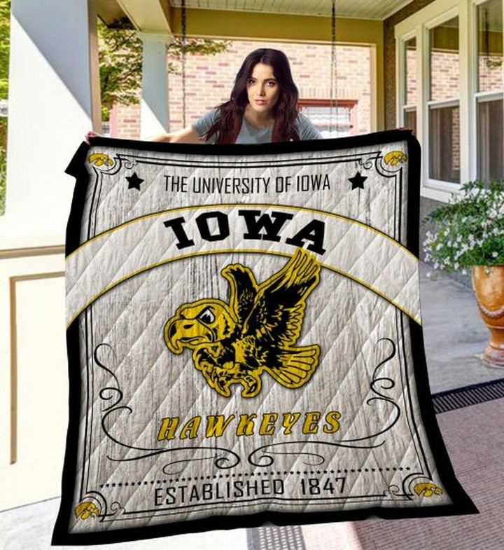 Ncaa Iowa Hawkeyes Quilt Blanket 449