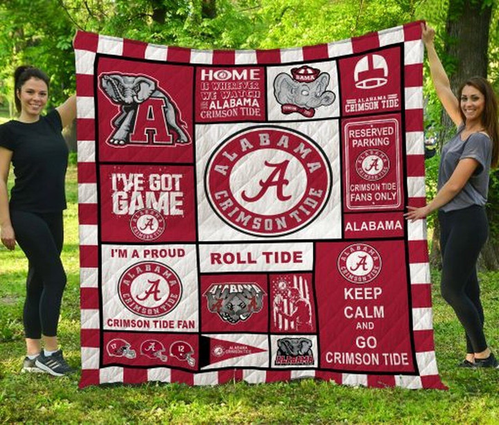 Ncaa Alabama Crimson Tide Quilt Blanket 736