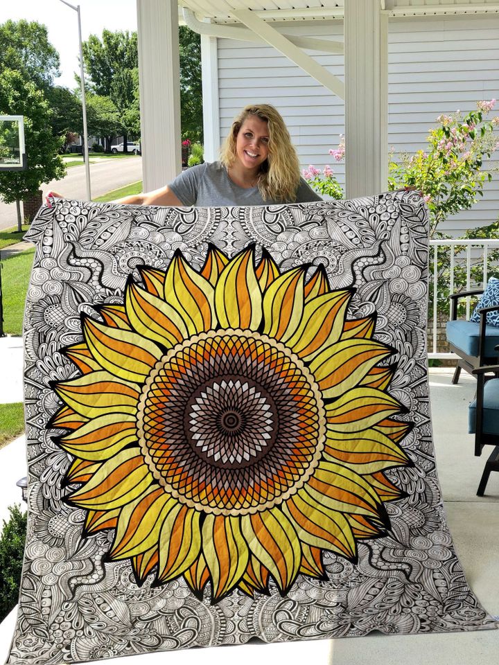 Sunflower Quilt Blanket 01