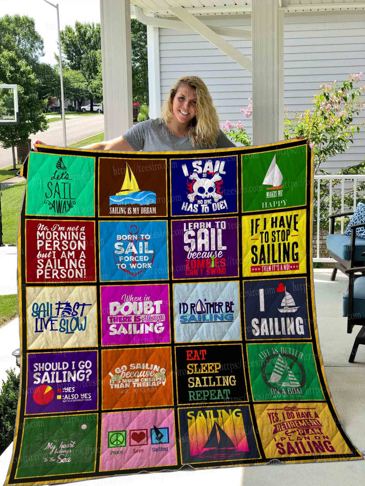 Sailing Born To Sail Forced To Work Quilt Blanket Great Customized Blanket Gifts For Birthday Christmas Thanksgiving
