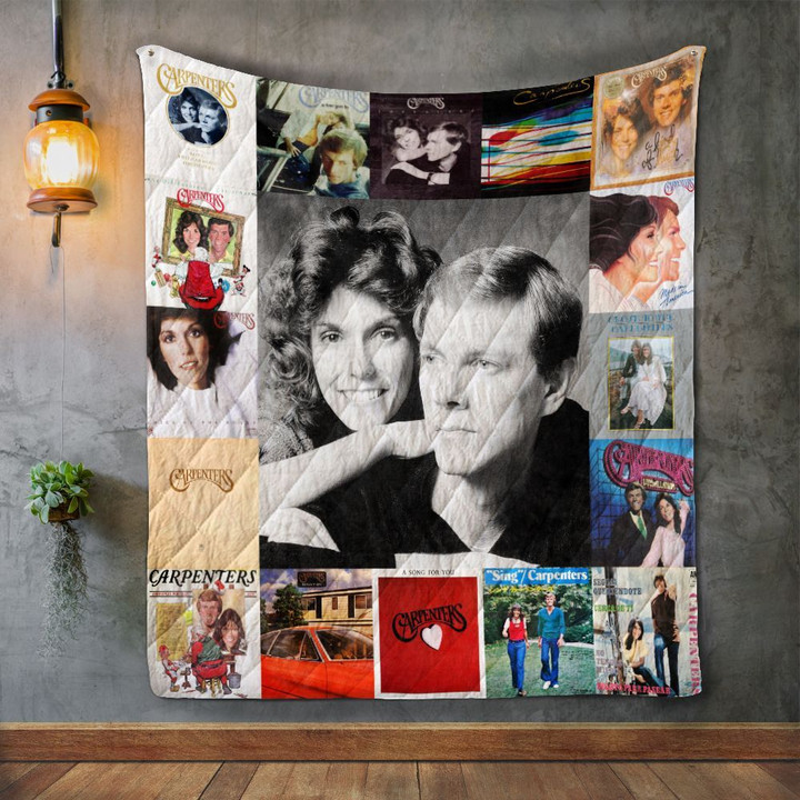 Carpenters Style Two Album Covers Quilt Blanket