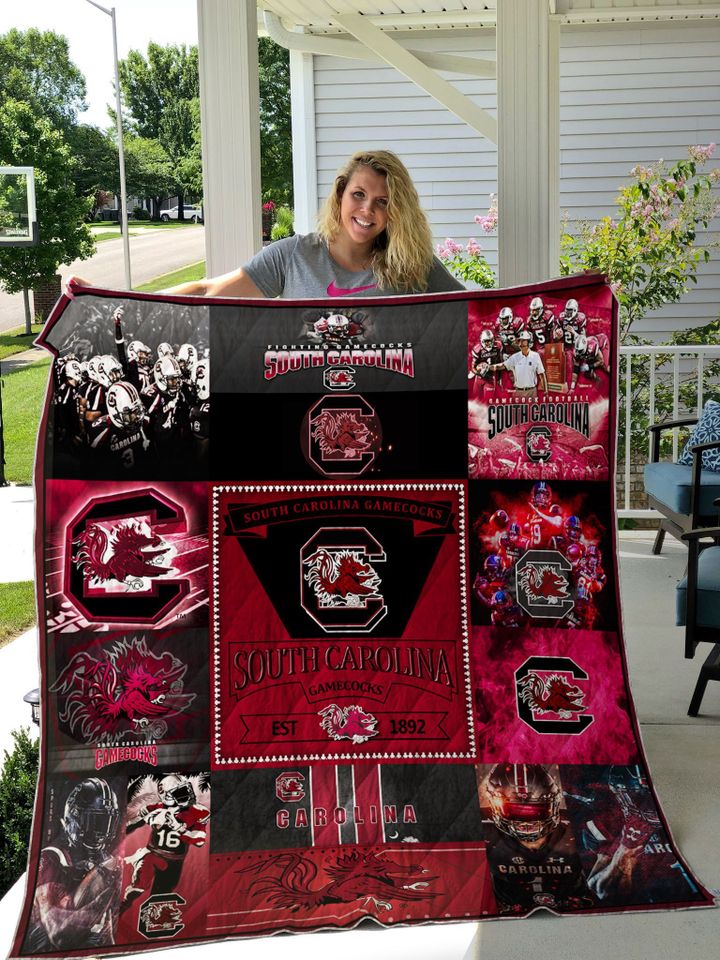 South Carolina Gamecocks Quilt Blanket Great Customized Blanket Gifts For Birthday Christmas Thanksgiving