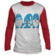 Hanging With Blue Gnomies Santa Gnome Christmas Costume Ugly Christmas sweater Long Sleeve