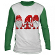Hanging With Red Gnomies Santa Gnome Christmas Costume Ugly Christmas sweater Long Sleeve