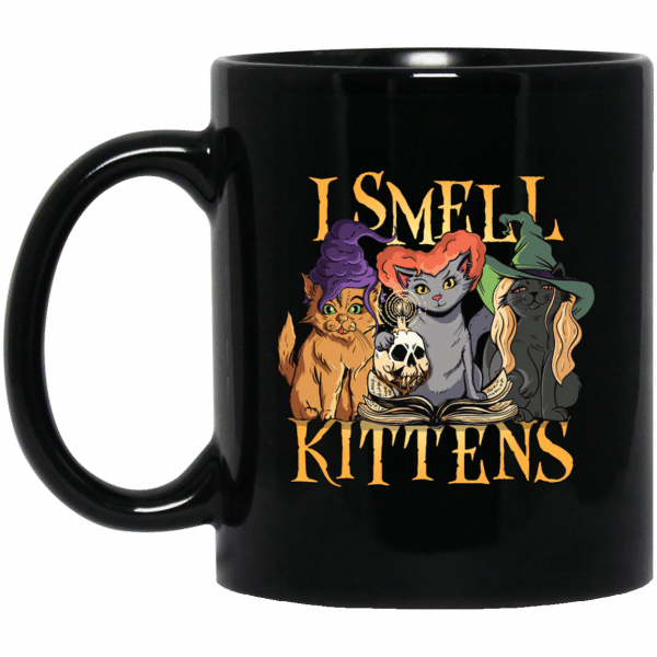 Halloween Witch Cats I Smell Kittens Funny Parody Mug