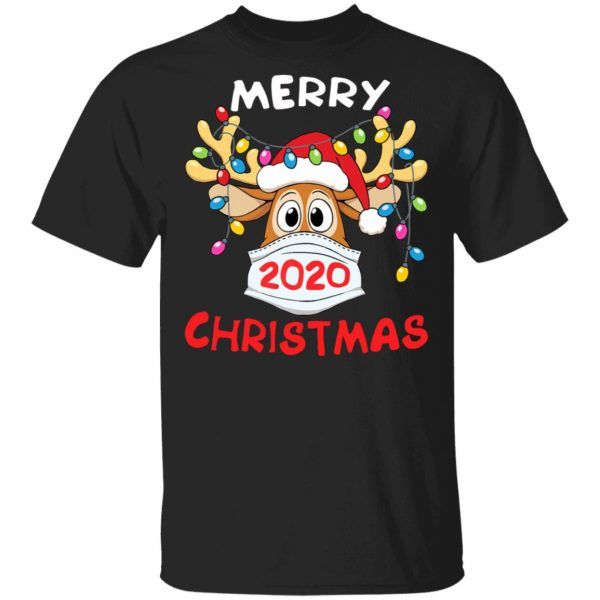 Reindeer Face 2020 Christmas Shirt Funny Merry Christmas 2020 Gifts