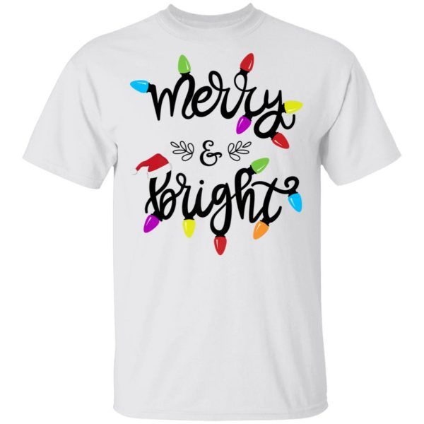 Funny Merry And Bright Christmas Lights Gift Shirt