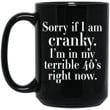 Sorry If I Am Cranky I'm In My Terrible 40's Right Now Funny Mug