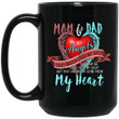 Mom and Dad My Angels They Watch Over My Back My Heart - Memory Of Parents In Heaven Mug