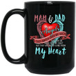 Mom and Dad My Angels They Watch Over My Back My Heart - Memory Of Parents In Heaven Mug