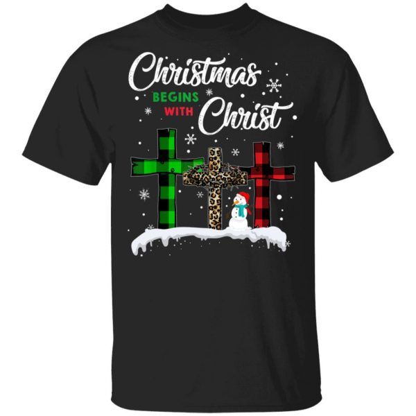 Christmas Begins With Christ Costume Xmas Gifts Funny Shirts