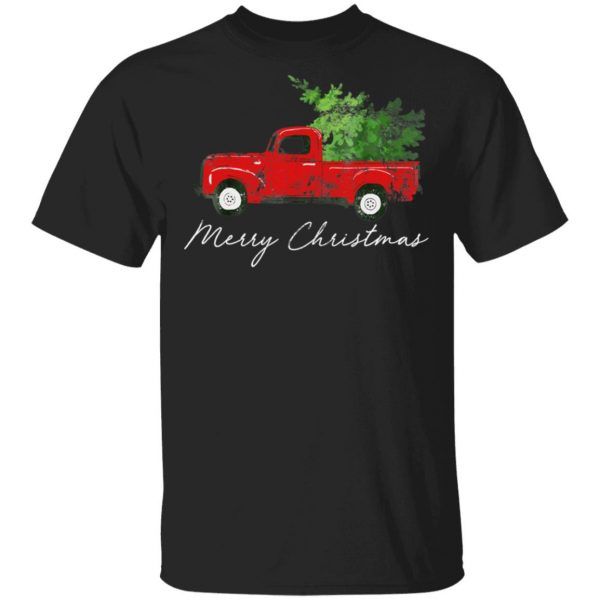 Vintage Wagon Christmas Funny Shirt Tree On Car Xmas Cacation
