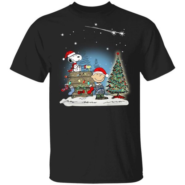 Snoopy Woodstock And Charlie Brown Christmas Tee Gifts Shirt