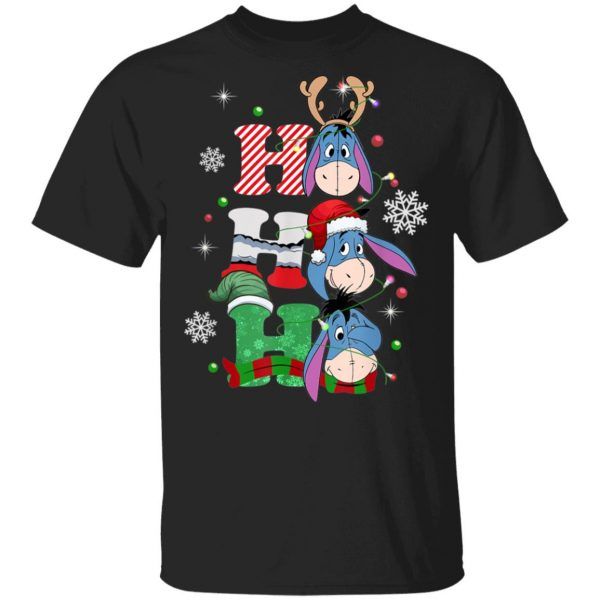 Funny Ho Ho Ho Donkey Christmas Santa Claus Reindeer Shirt