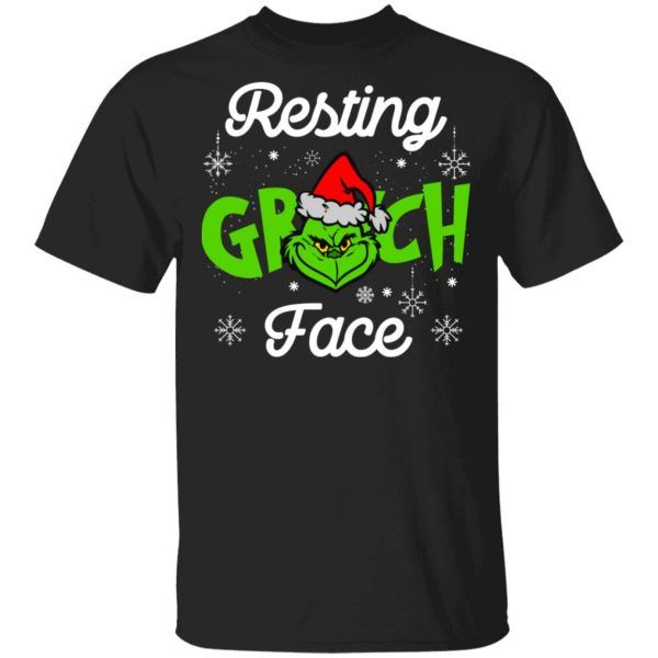 Funny Resting Grinch Face Christmas Cute T-Shirt